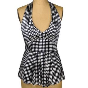 Nanette Lepore Silk Peplum Halter